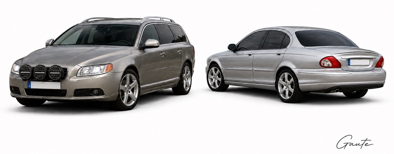 Volvo V70 et Jaguar X-Type avec film solaire Soyafilm &ndash; v&eacute;hicules clients de Gaute Larsen